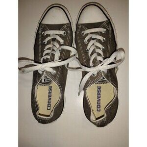 Grey Grunge Emo Converse Low Top Sneakers Men-.5 Women-9.5 Exc. Cond. Bella Swan